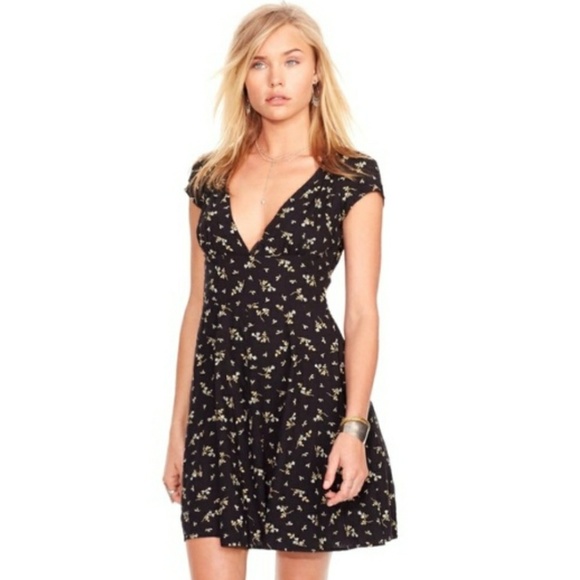black floral babydoll dress